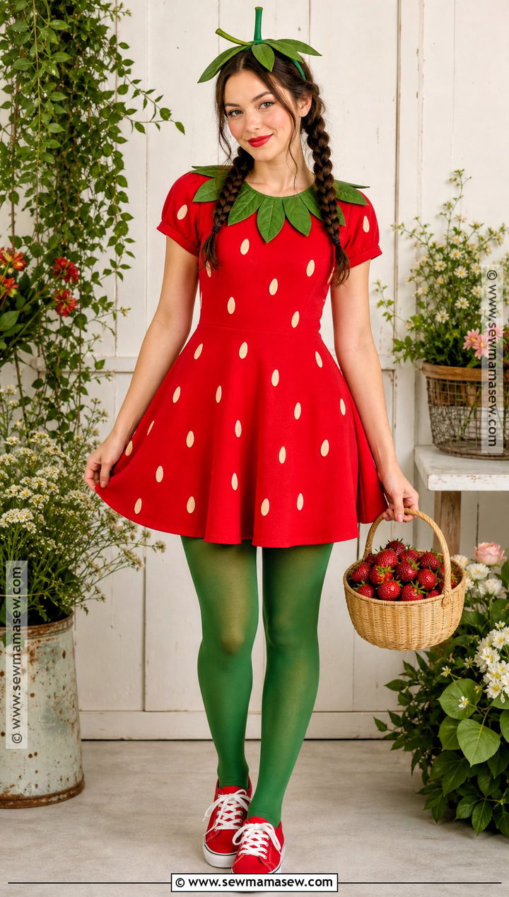 Strawberry Red Dress Costume - 35 red dress halloween costume ideas