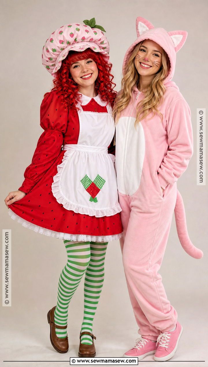 Strawberry Shortcake And Custard Duo Costume - 50 strawberry shortcake costume ideas