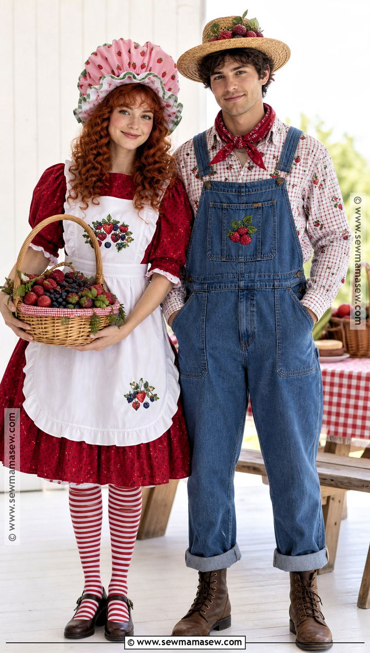 Strawberry Shortcake And Huckleberry Pie Couple Costume - 50 strawberry shortcake costume ideas