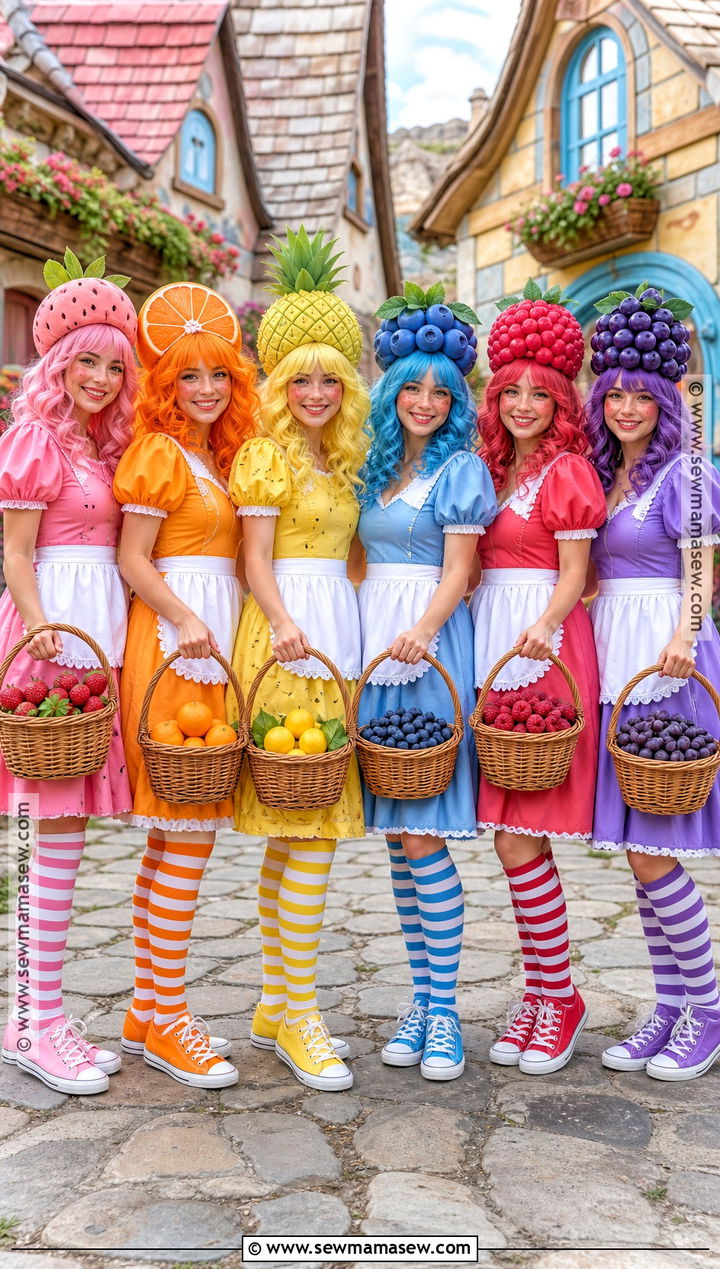 Strawberry Shortcake Core Friends Group Costume - 30 strawberry shortcake and friends costume ideas