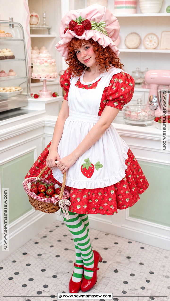 Strawberry Shortcake Costume With Pink Bonnet - 35 strawberry shortcake characters costumes