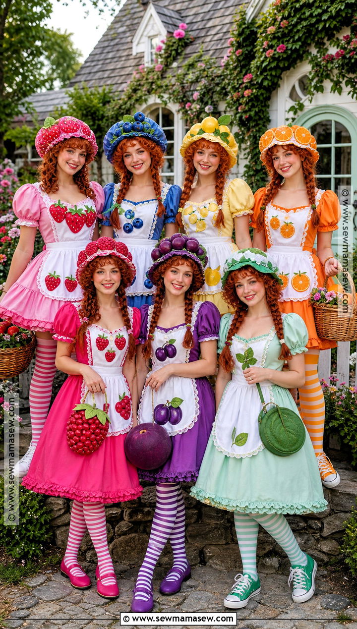 Strawberry Shortcake Friends Group Costume - 40 cute group halloween costumes