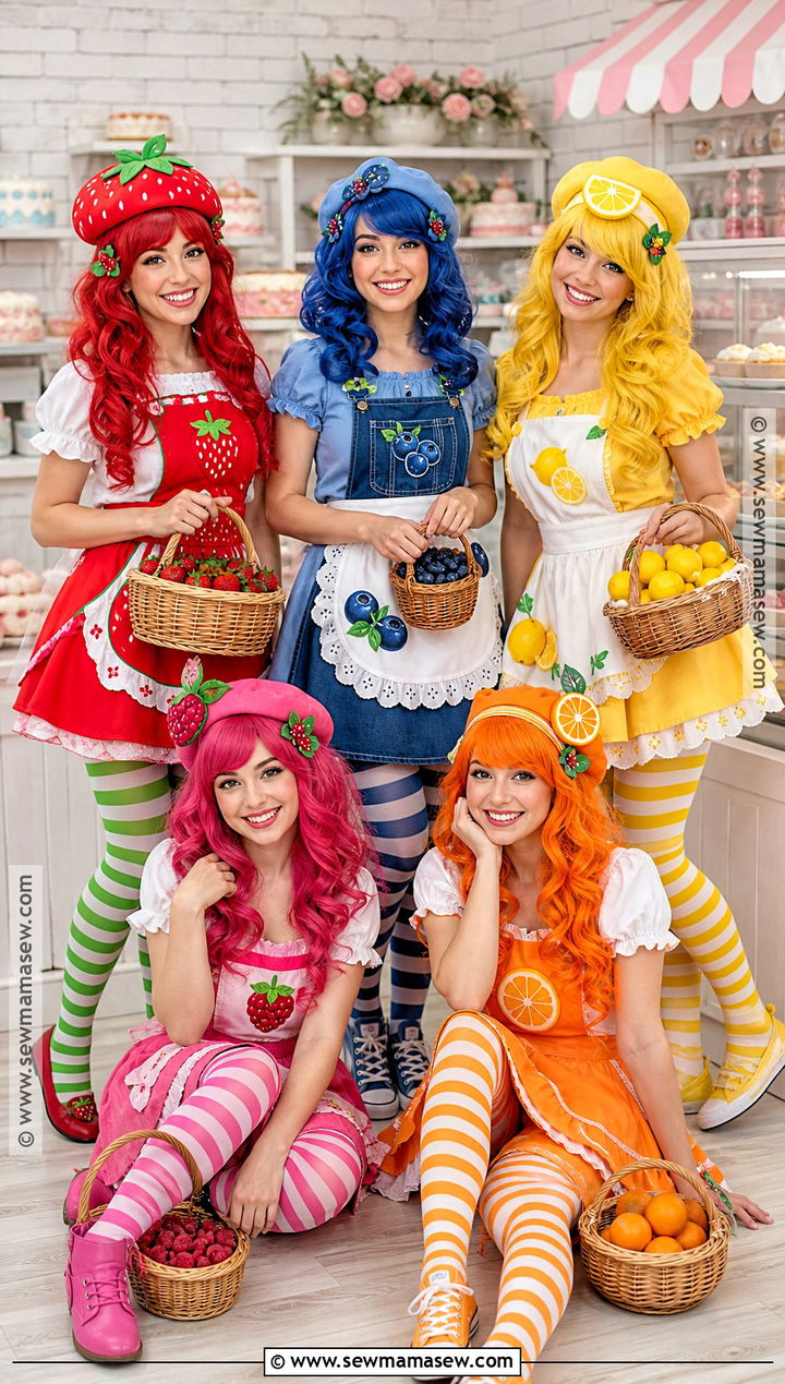 Strawberry Shortcake Group Halloween Costume - 35 group of 5 halloween costumes