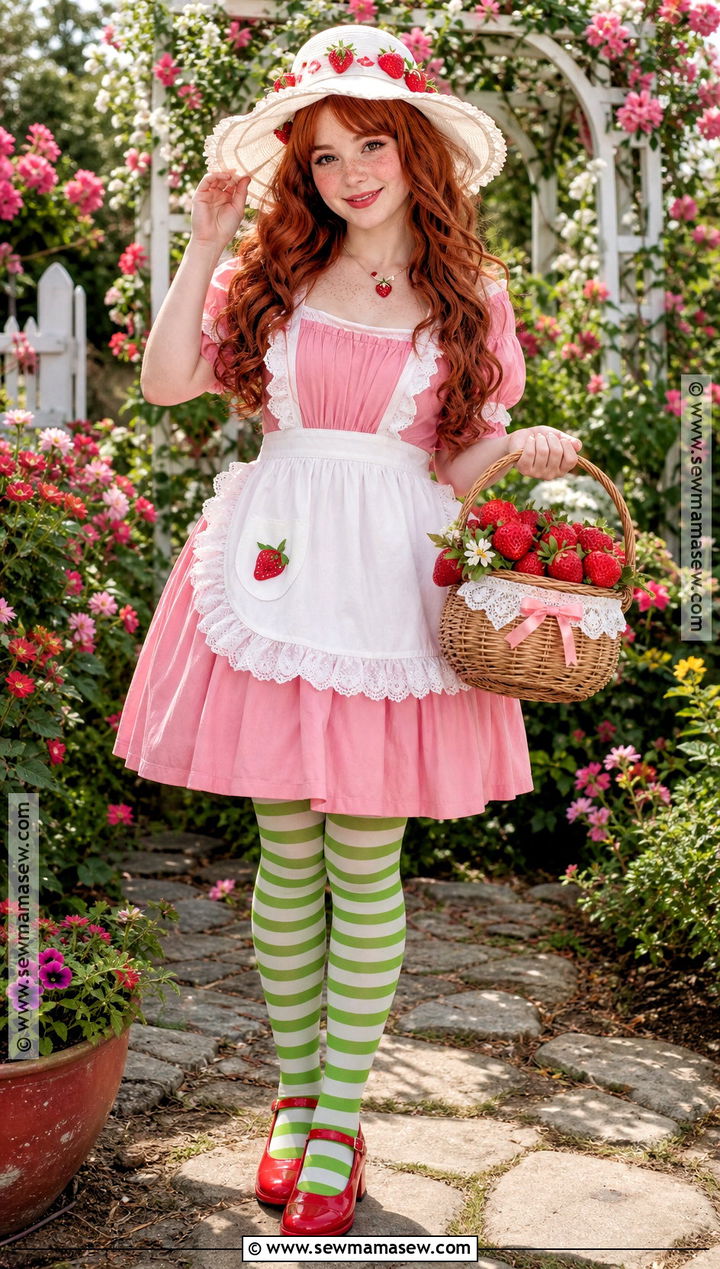 Strawberry Shortcake Pink Dress Costume - 30 pink dress costume ideas