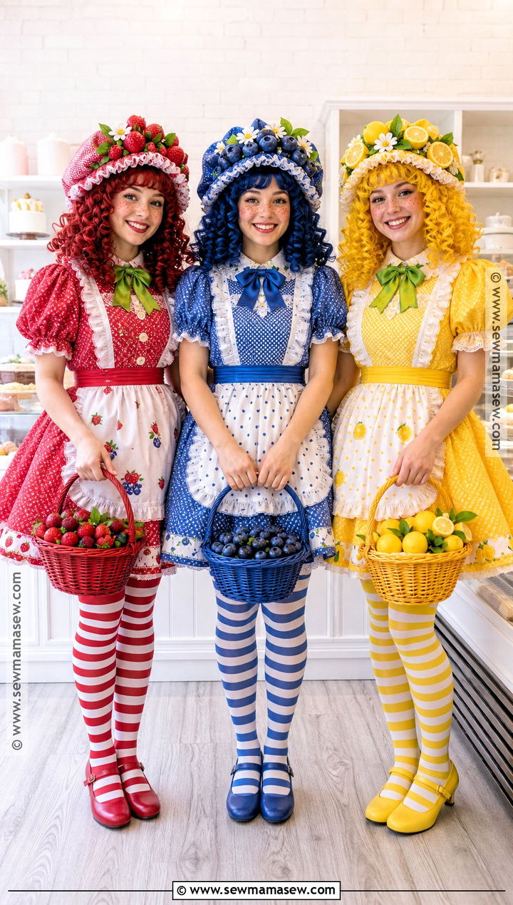 Strawberry Shortcake Trio Costume - 50 strawberry shortcake costume ideas