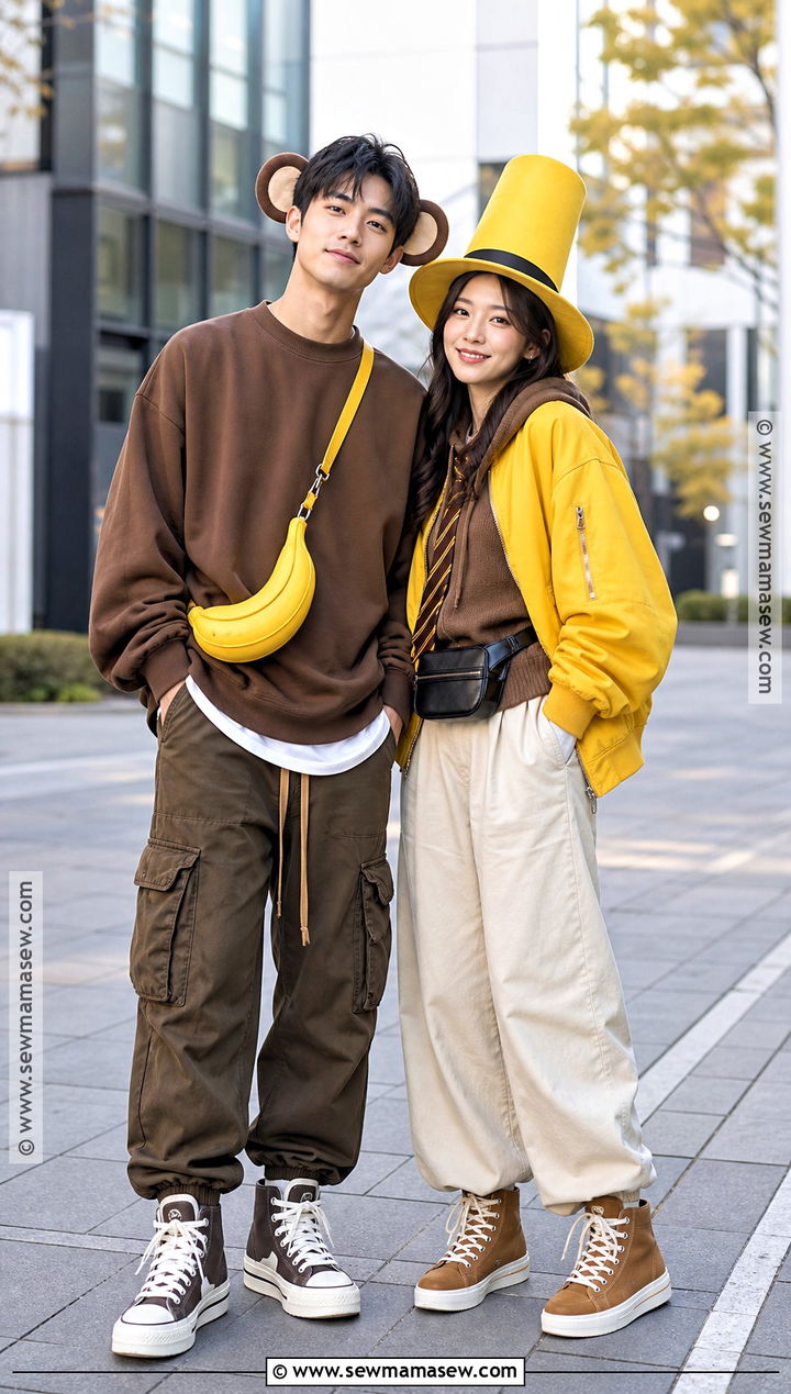 Streetwear Curious George Couple Costume - 35 curious george couple costume ideas