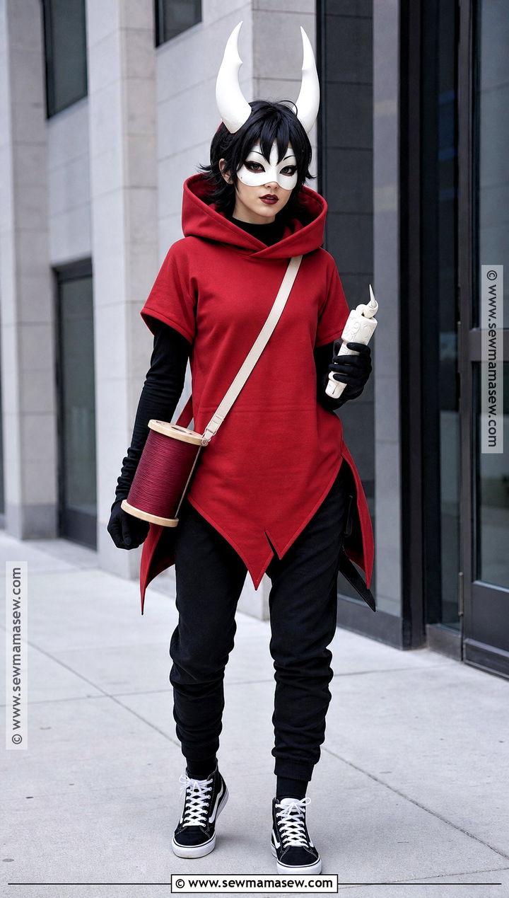 Streetwear Hornet Cosplay With Red Hoodie - 40 hornet cosplay ideas