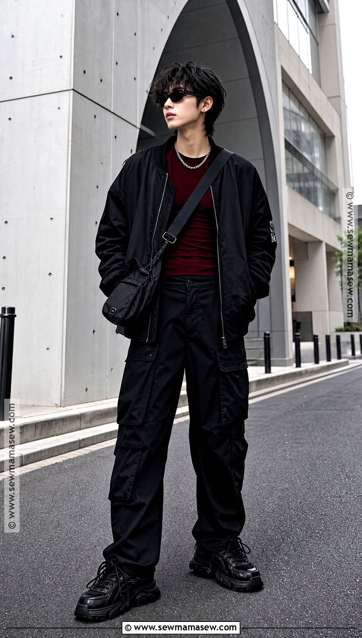 Streetwear Vampire Outfit With Cargo Pants - 50 vampire outfit ideas