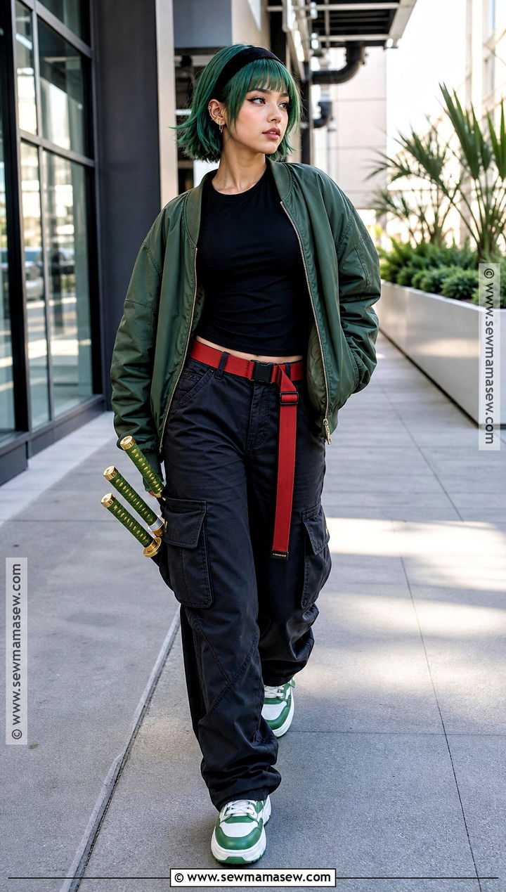 Streetwear Zoro Cosplay With Cargo Pants - 30 zoro cosplay ideas for girls