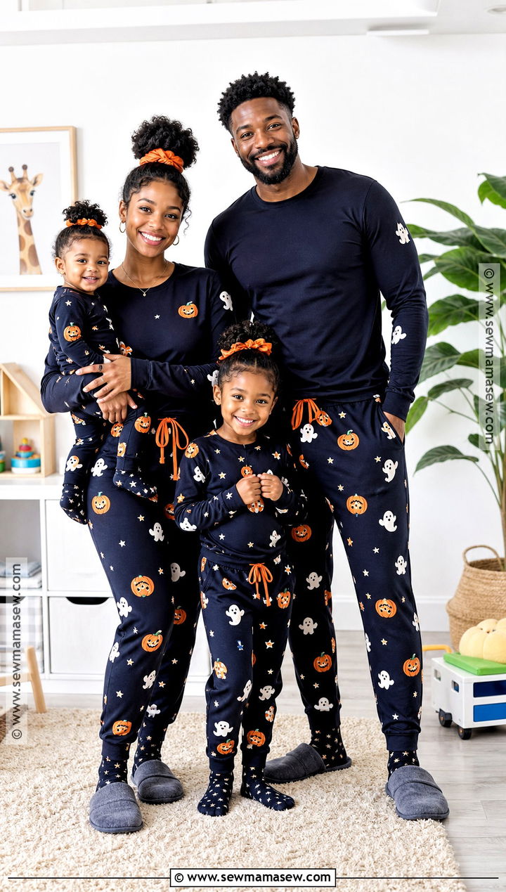 Stretch Knit Matching Halloween Pajamas - 30 matching halloween pajamas