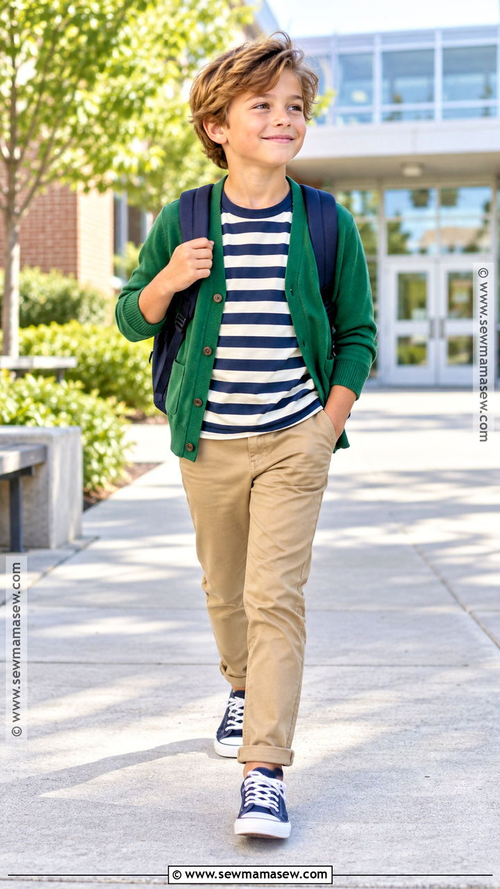 Striped Back To School Shirt With Chinos - 20 Back To School Shirts for Kids