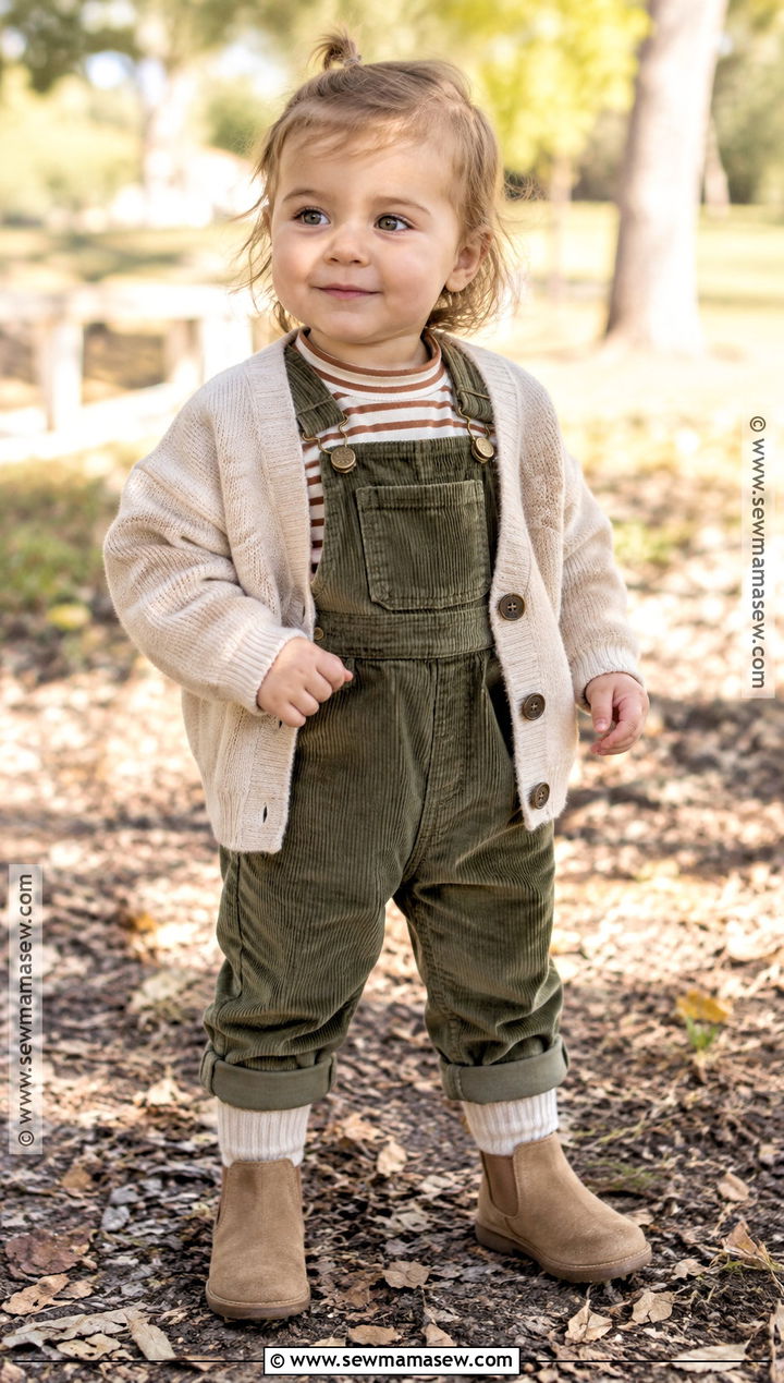 Striped Bodysuit And Overalls Baby Fall Outfit - 25 baby fall outfits