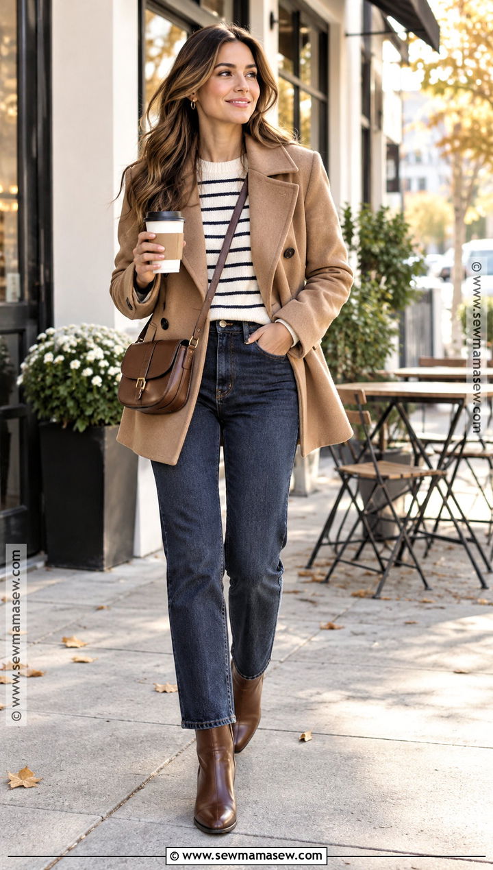 Striped Sweater And Dark Jeans Fall Outfit - 15 outfits 2026 fall