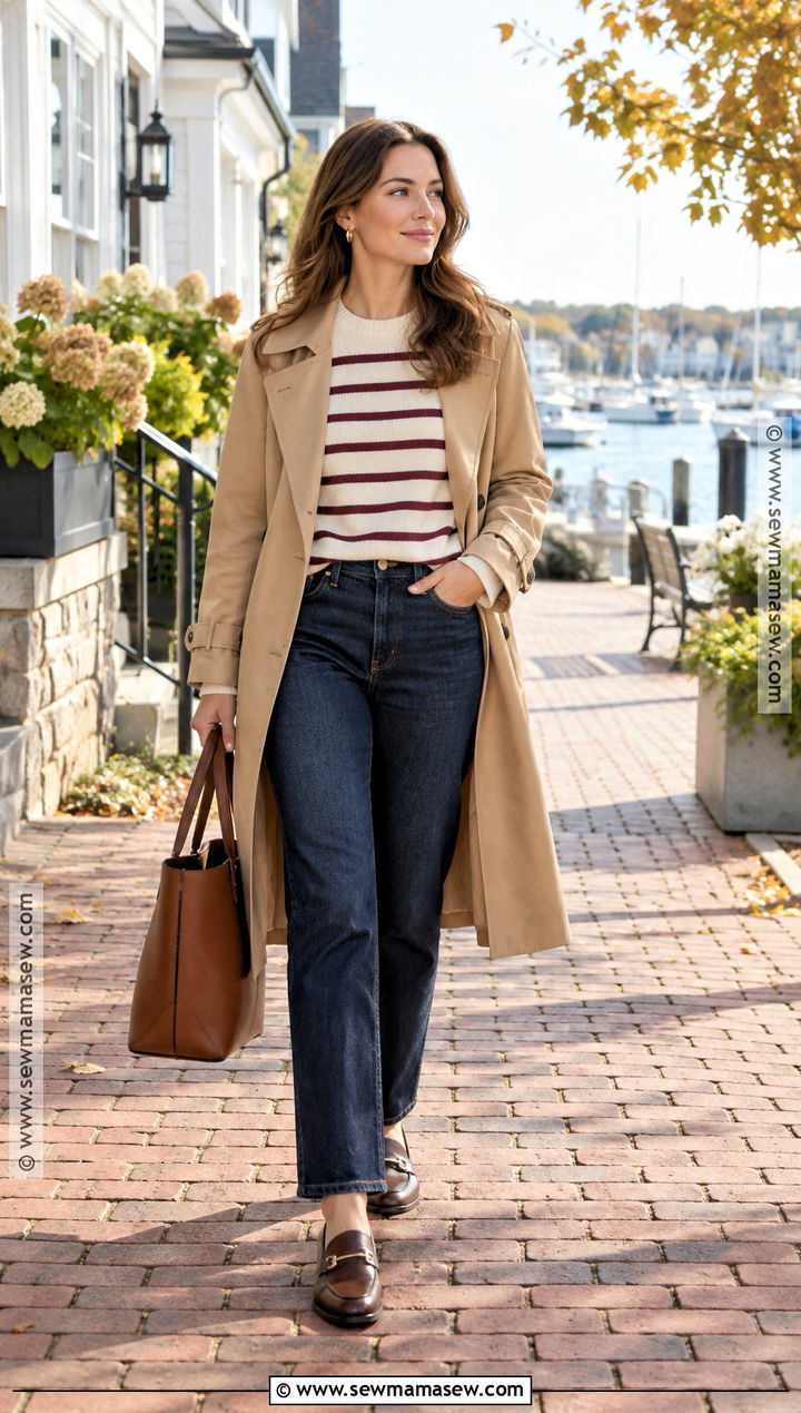 Striped Sweater Autumn Outfit - 30 autumn outfits aesthetic