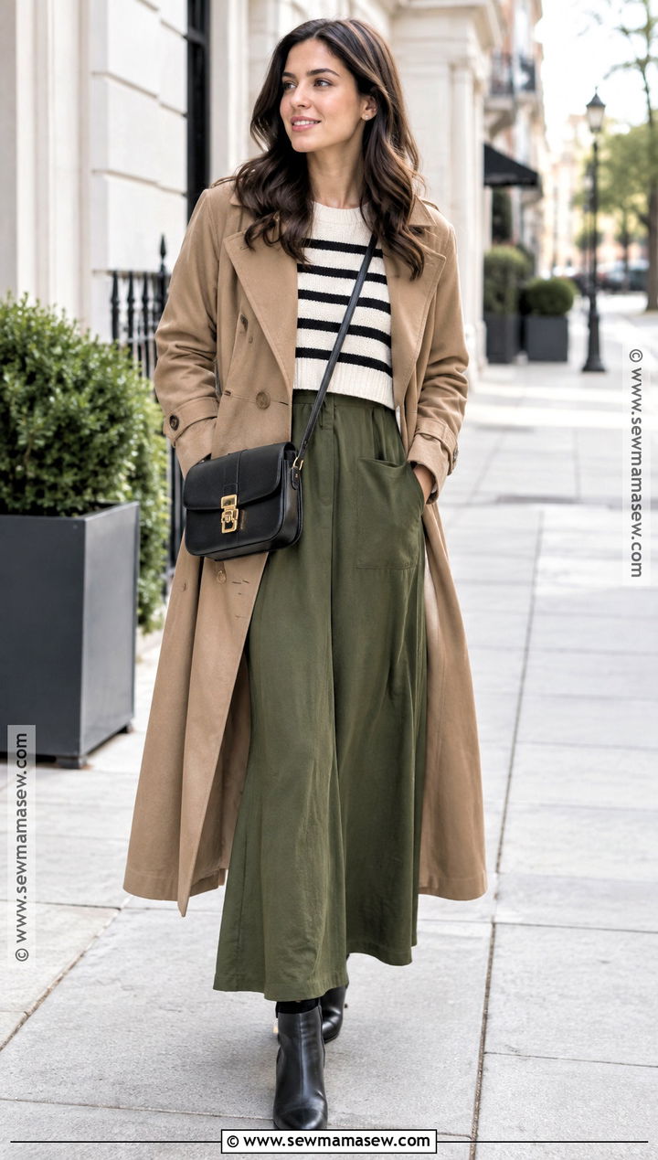 Striped Sweater Over Solid Maxi Dress Outfit - 20 sweater over dress outfit autumn ideas