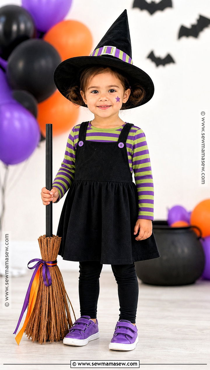 Striped Toddler Witch Costume - 30 toddler witch costumes