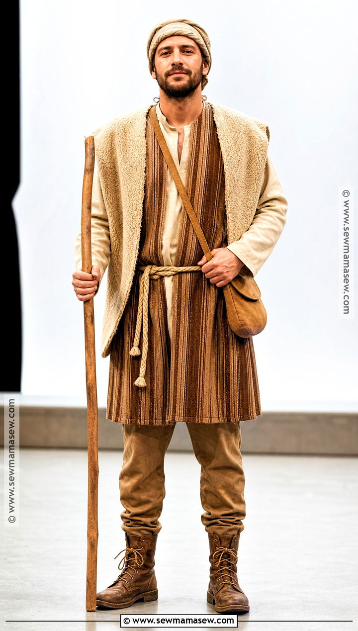 Striped Tunic Shepherd Costume - 30 Shepherd Costume Ideas