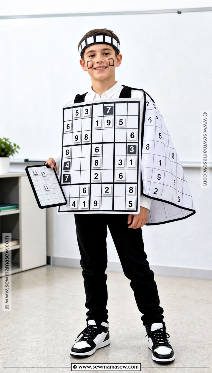 Sudoku Puzzle Maths Day Costume - 30 maths day costumes for kids