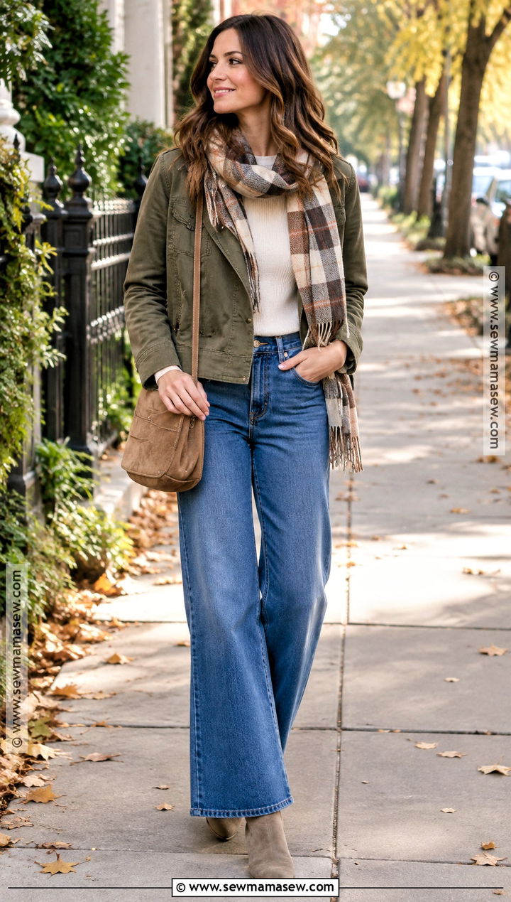 Suede Chelsea Boots With Wide Leg Jeans - 20 autumn shoe ideas