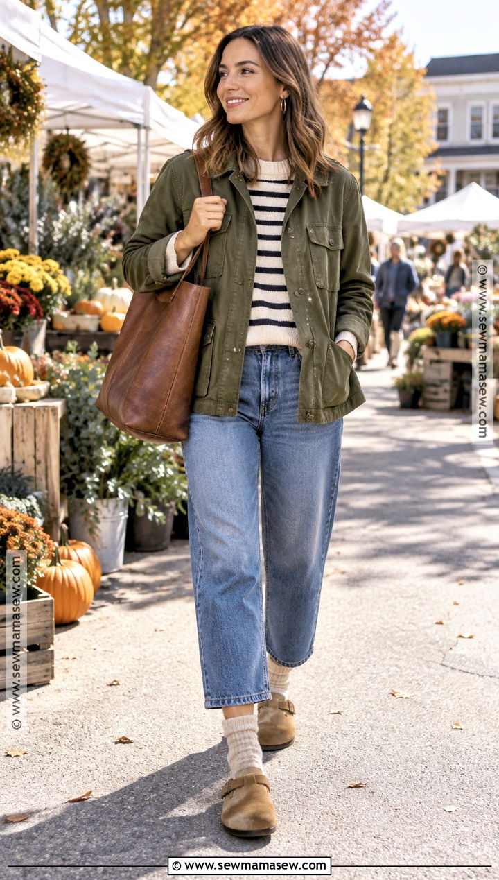 Suede Clogs With Barrel Leg Jeans - 25 shoes for autumn