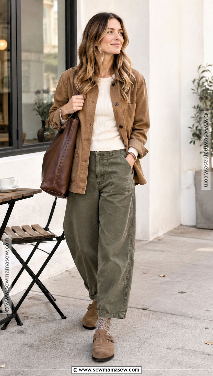 Suede Clogs With Barrel Leg Pants - 15 Best Shoes For Fall Weather