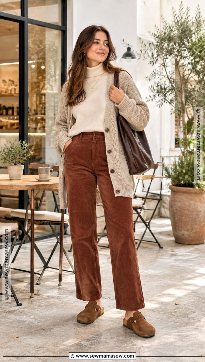 Suede Clogs With Corduroy Trousers - 15 fall capsule shoes
