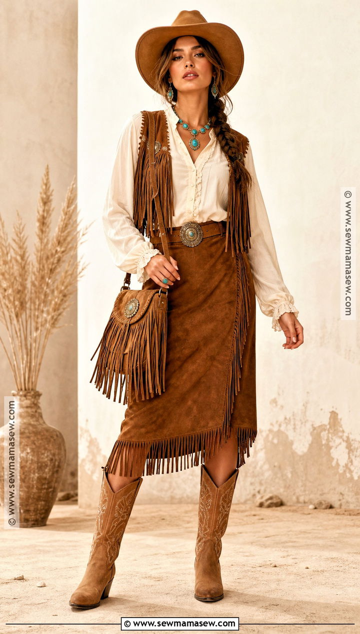 Suede Fringe Cowgirl Costume - 50 cowgirl costume ideas