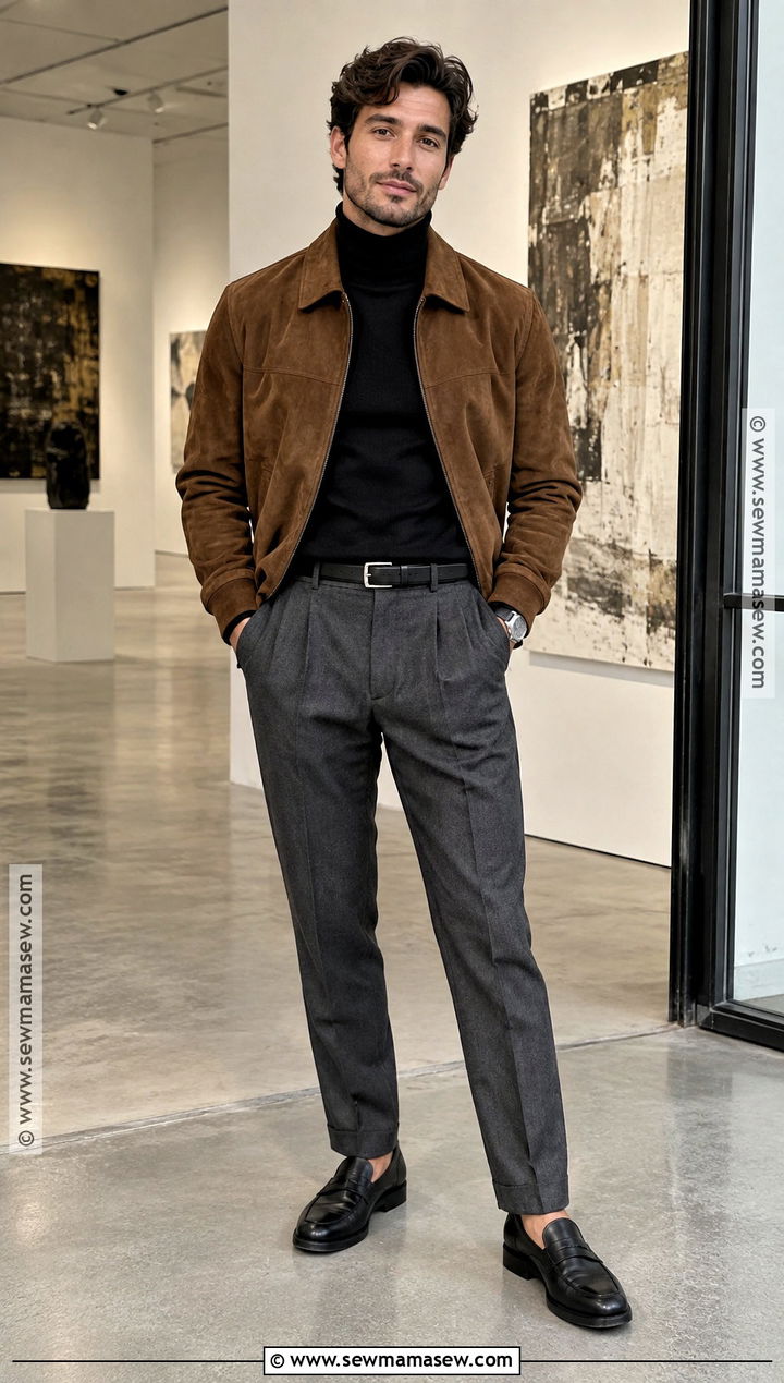 Suede Jacket Fall Outfit - 30 fall outfits for men