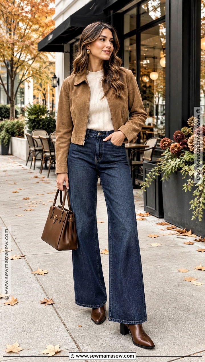 Suede Jacket Fall Outfit - 20 it girl fall outfit ideas