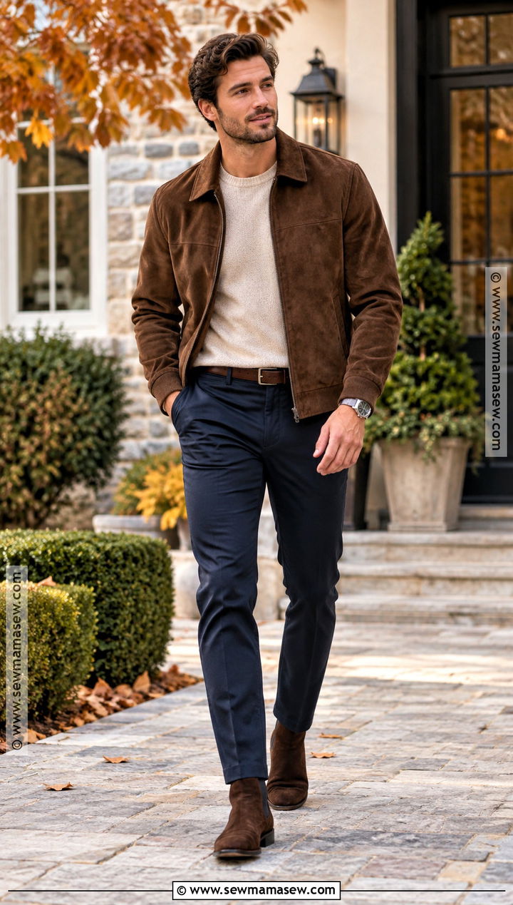 Suede Jacket Thanksgiving Outfit - 25 thanksgiving outfit ideas for men