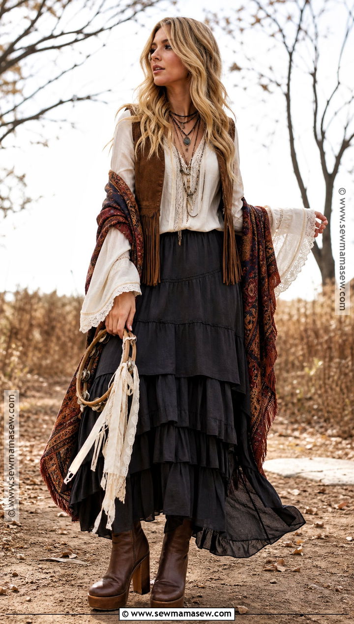 Suede Vest Boho Costume - 35 stevie nicks costume ideas