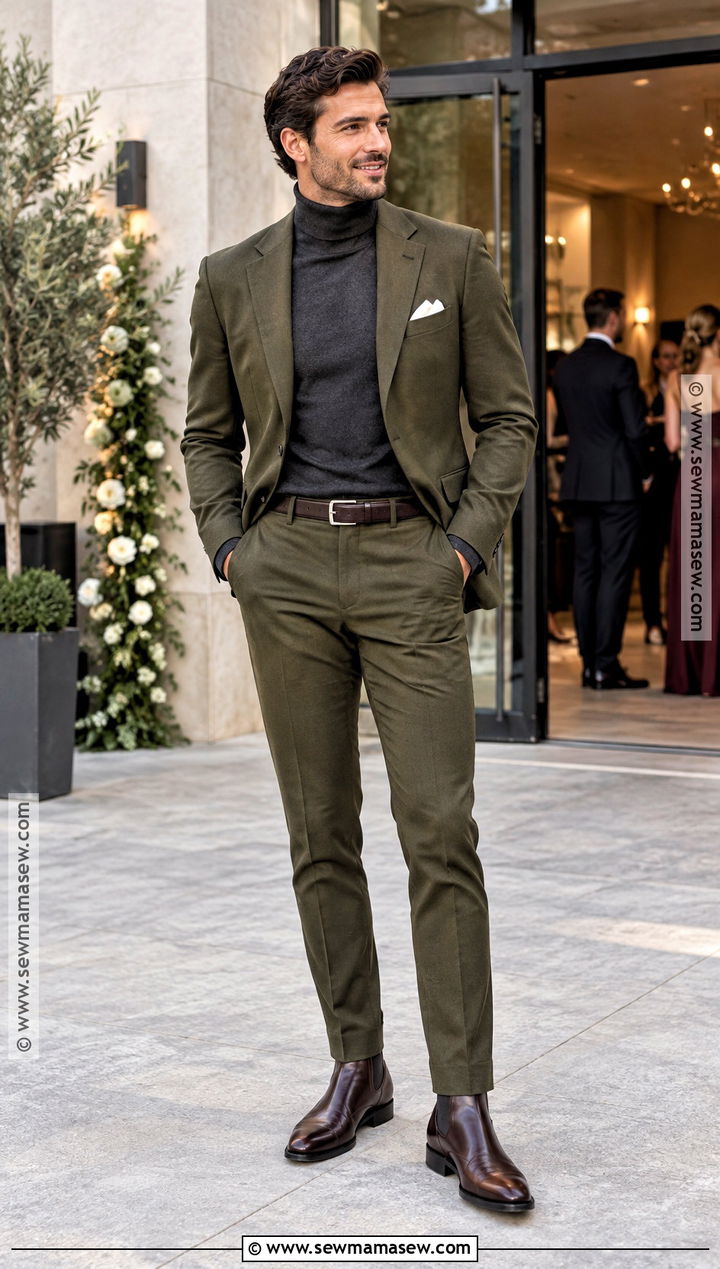 Suit With Turtleneck Fall Wedding Attire - 20 mens fall wedding attire ideas