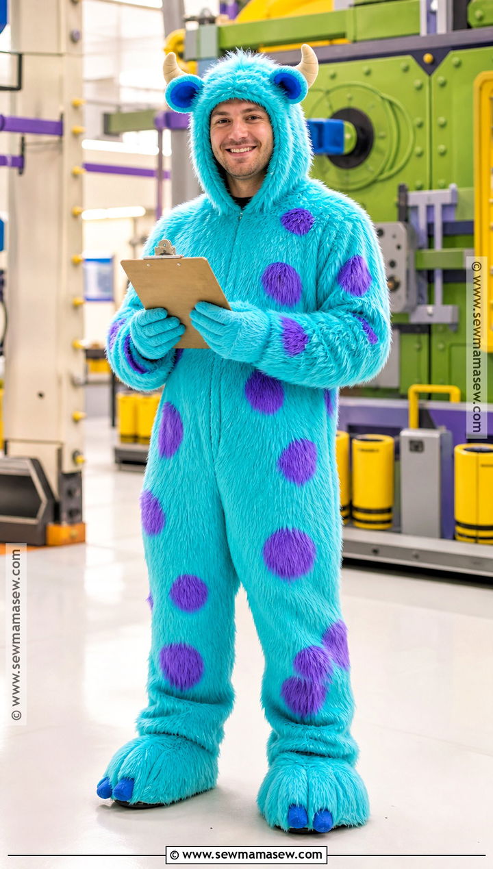 Sulley Costume With Blue Fur - 30 monsters inc costume ideas