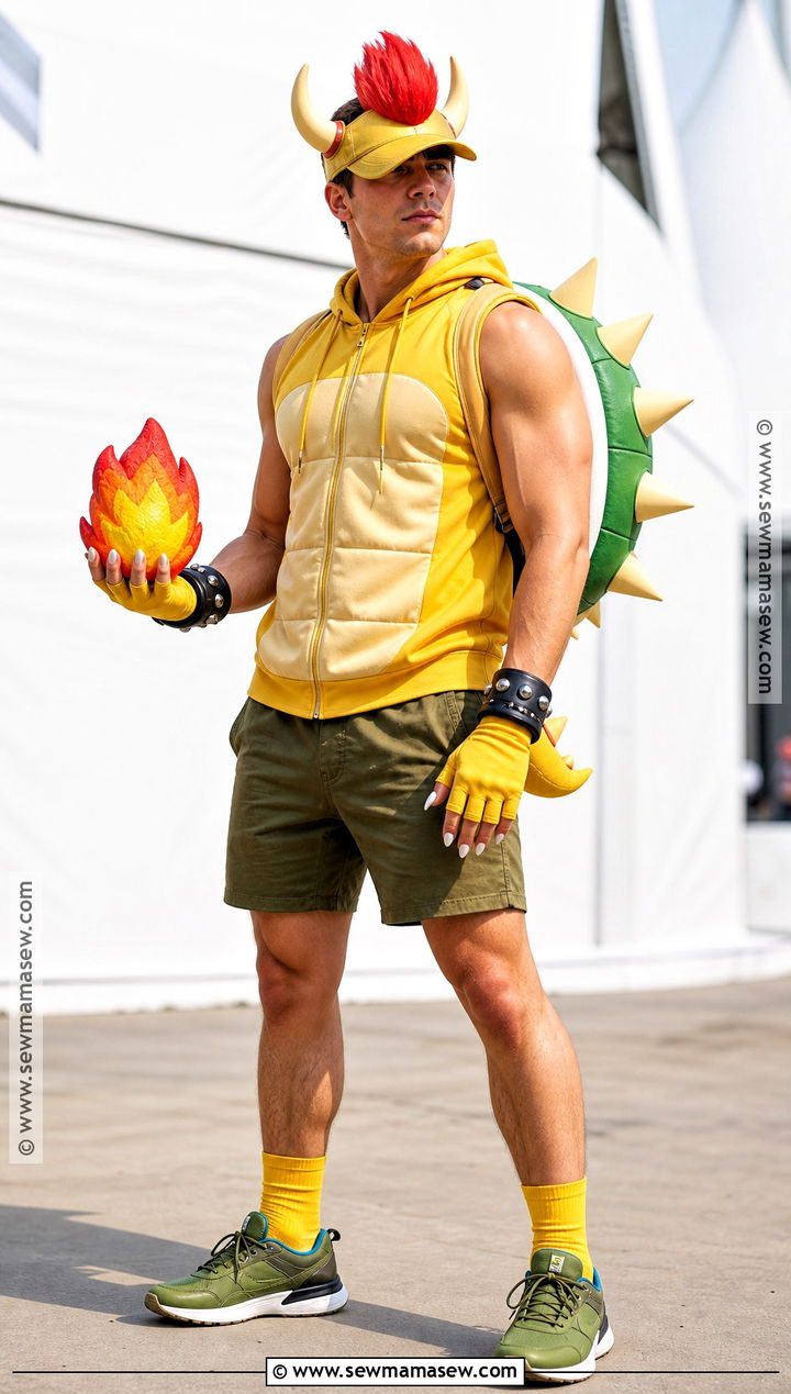 Summer Bowser Cosplay With Shorts - 30 bowser cosplay ideas
