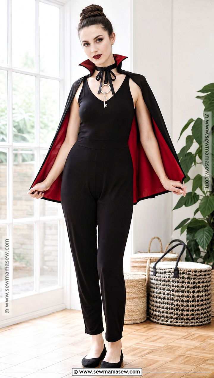Summer Dracula Costume With Lightweight Cape - 30 Dracula Costume Ideas for Women