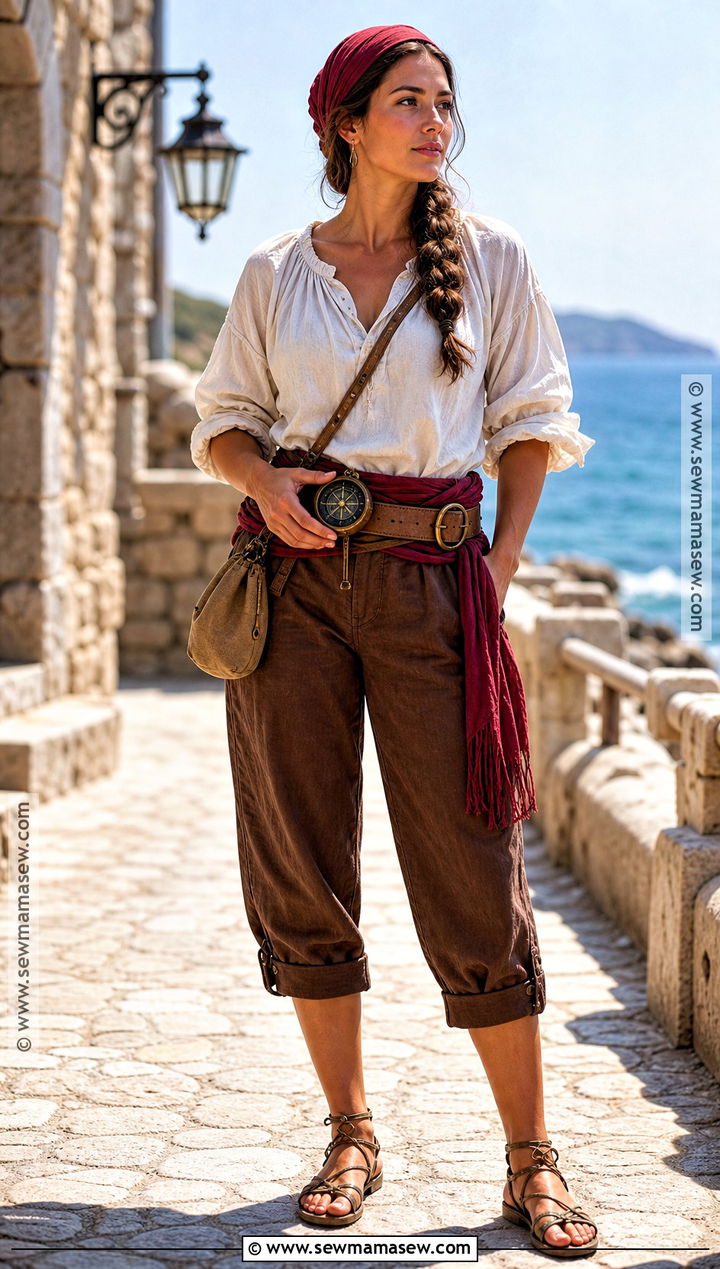 Summer Linen Pirate Costume - 30 Simple Pirate Costume Ideas for Women