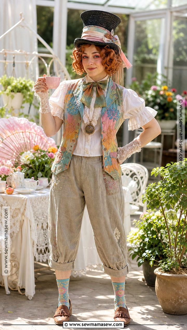 Summer Mad Hatter Costume With Lightweight Vest - 50 mad hatter costume ideas