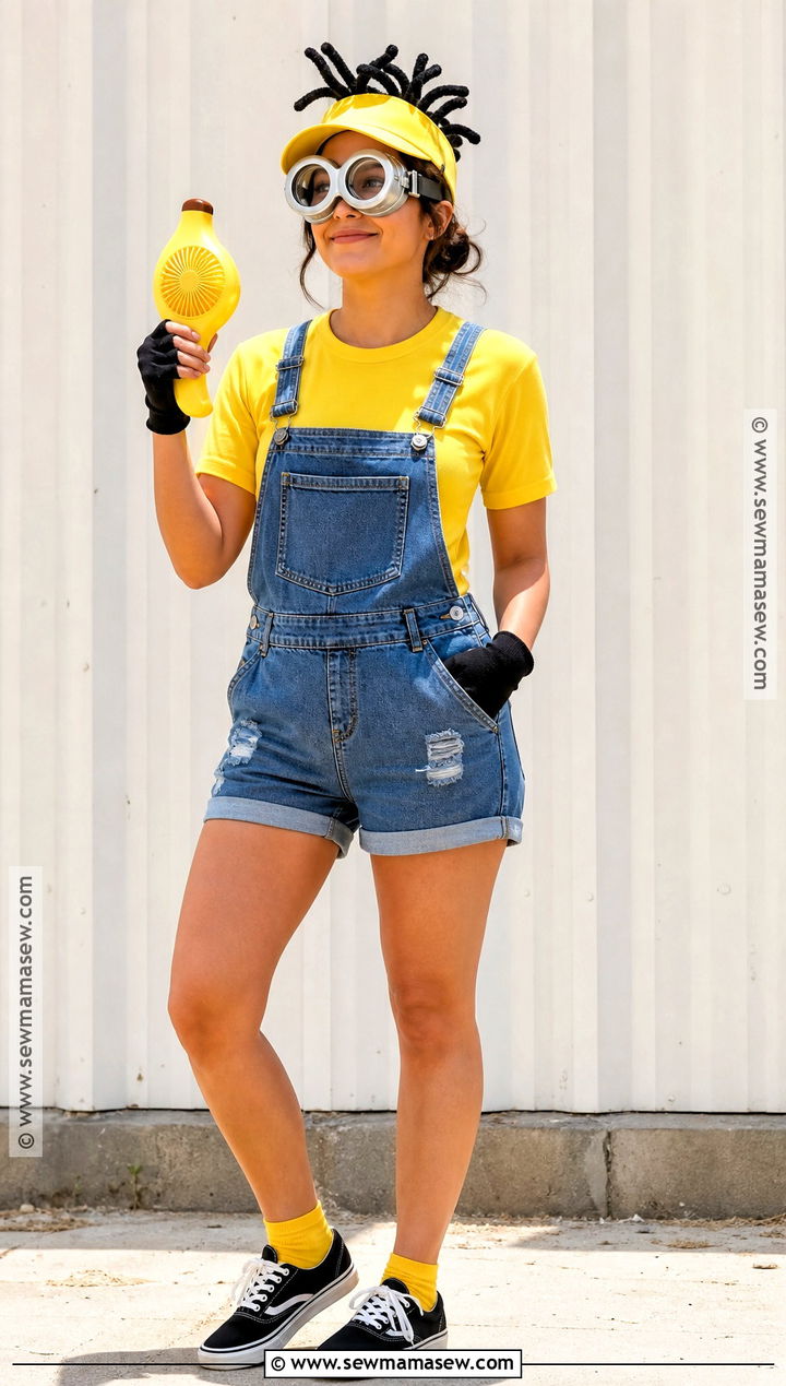 Summer Minion Costume With Denim Shorts - 30 minons outfit costume ideas