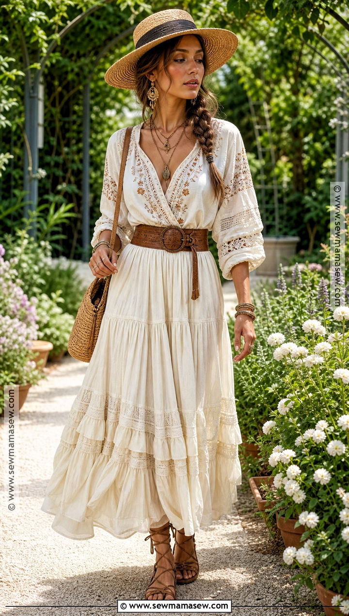 Summer White Boho Witch Outfit - 50 witch outfit ideas