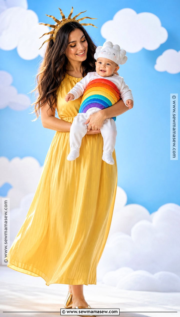 Sun And Baby Rainbow Costume - 30 mom and baby costumes