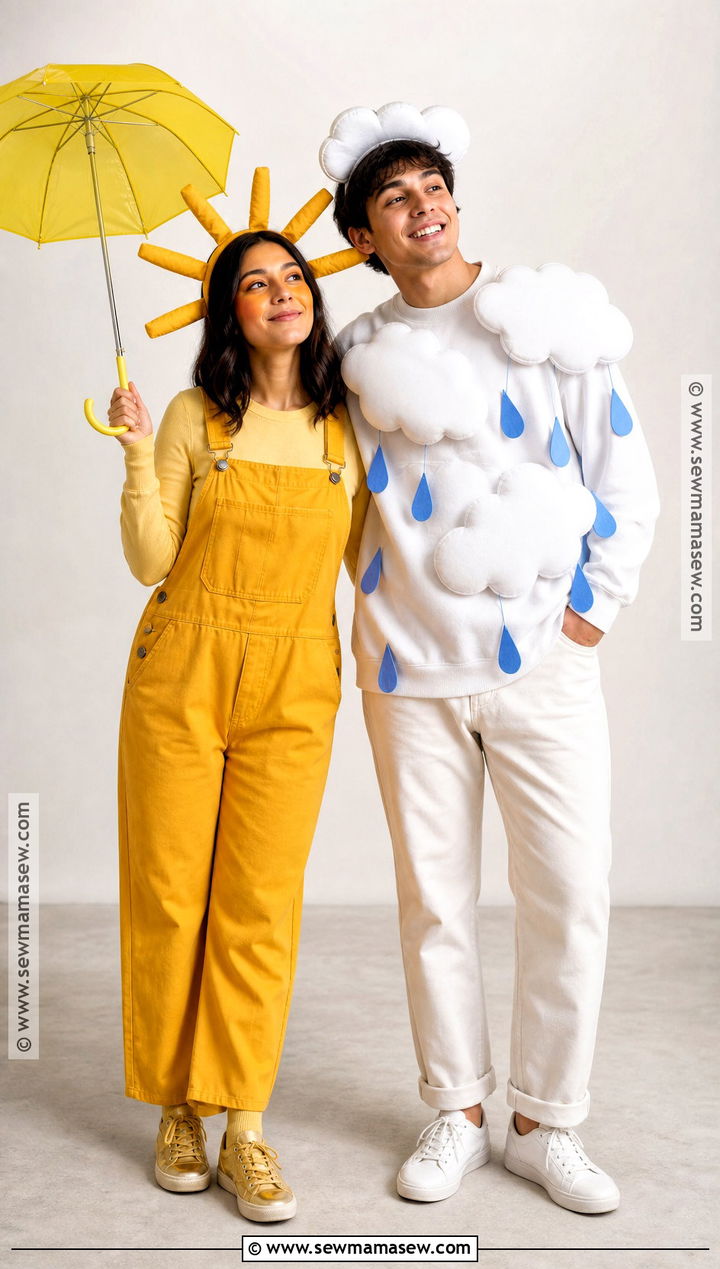 Sun And Cloud Couple Costume - 30 Sun Halloween Costume Ideas