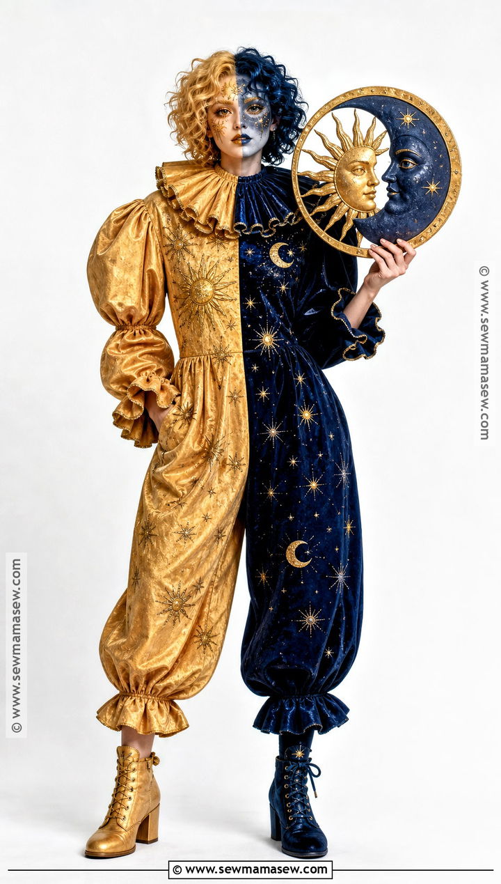 Sun And Moon Clown Costume - 30 Clown Costume Aesthetic Ideas