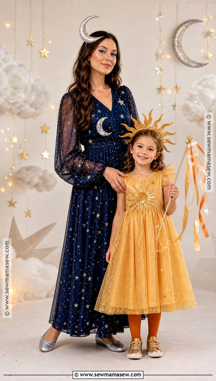 Sun And Moon Costume - 35 Mother Daughter Halloween Costumes