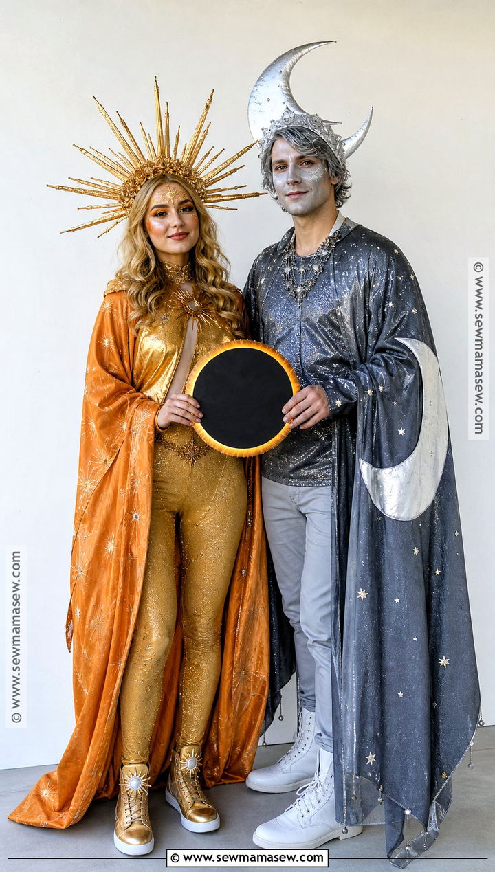 Sun And Moon Couple Solar System Costume - 30 Solar System Costume Ideas