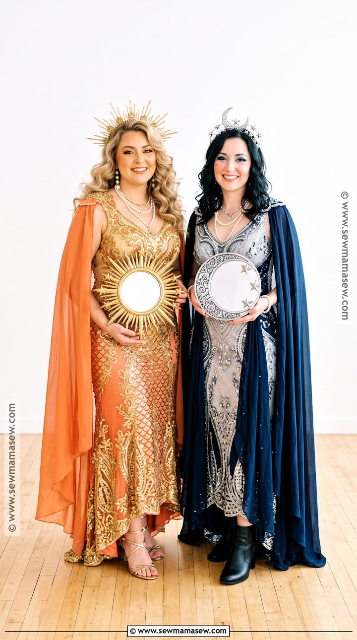 Sun And Moon Siren Duo Costume - 50 siren costume ideas