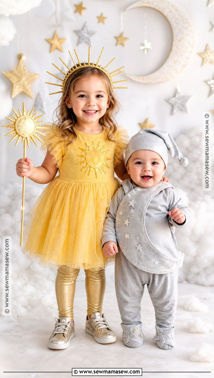 Sun And Moon Sister Costumes - 30 sister halloween costumes toddler for babies