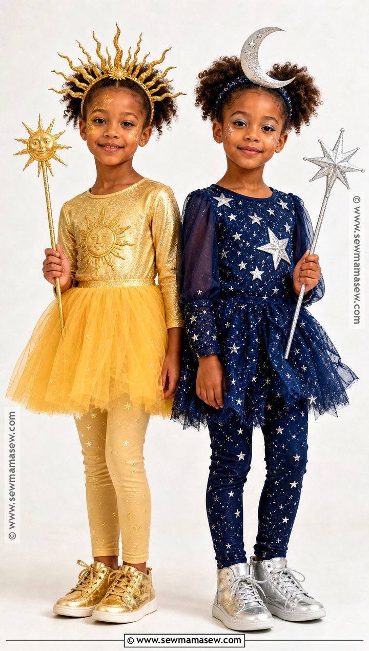 Sun And Moon Twin Costume - 30 twins halloween costumes