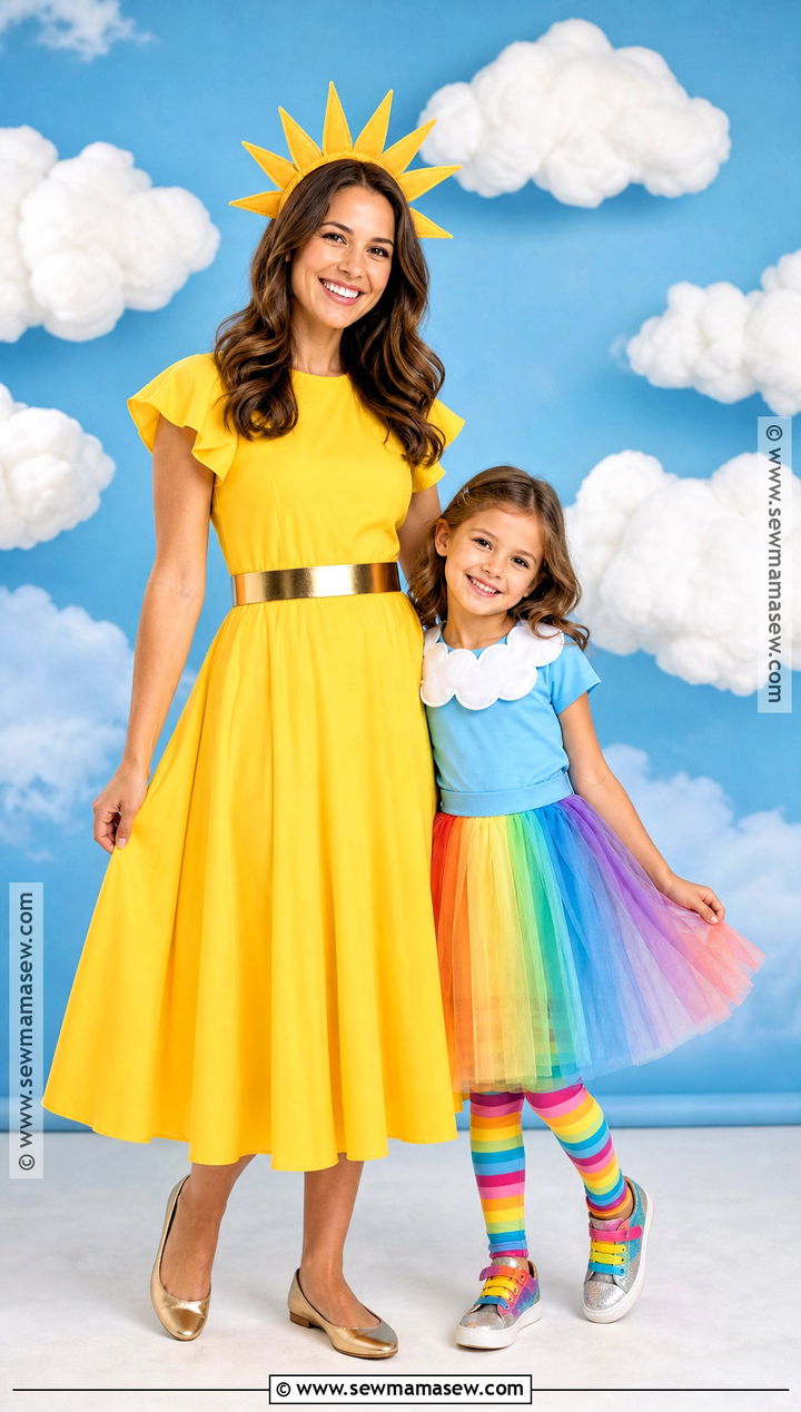 Sun And Rainbow Costumes - 30 mom and daughter costumes