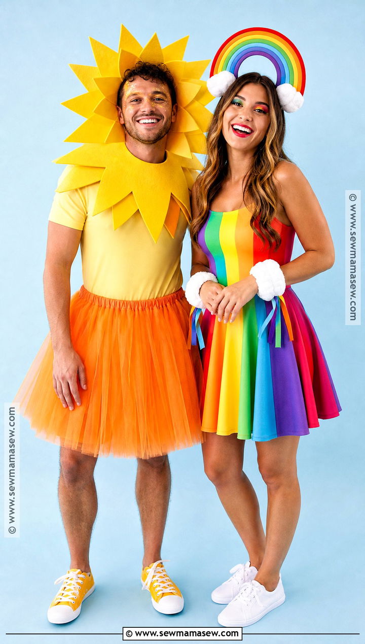 Sun And Rainbow Couple Costume - 35 sun costume ideas