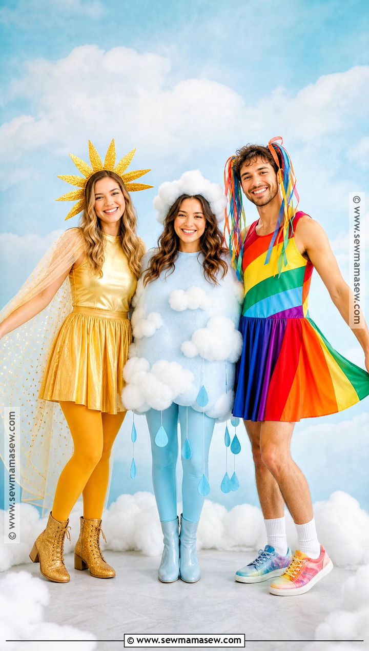 Sun Cloud And Rainbow Costume - 35 3 People Costume Ideas